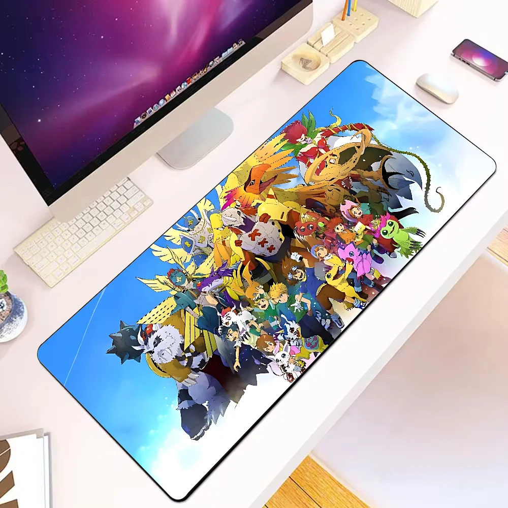 Digimon Playmats Greymons Mousepad 80x30cm XL Lockedge Office Computer Desk Mat Table Keyboard Big Mouse Pad Cushion 6
