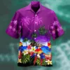 2024 Men's Shirts Hawaii Parrot Leaf Floral Print Party Beach Short Sleeve Lapel Button Up Camisa Plus Size Holiday Ropa Hombre 4
