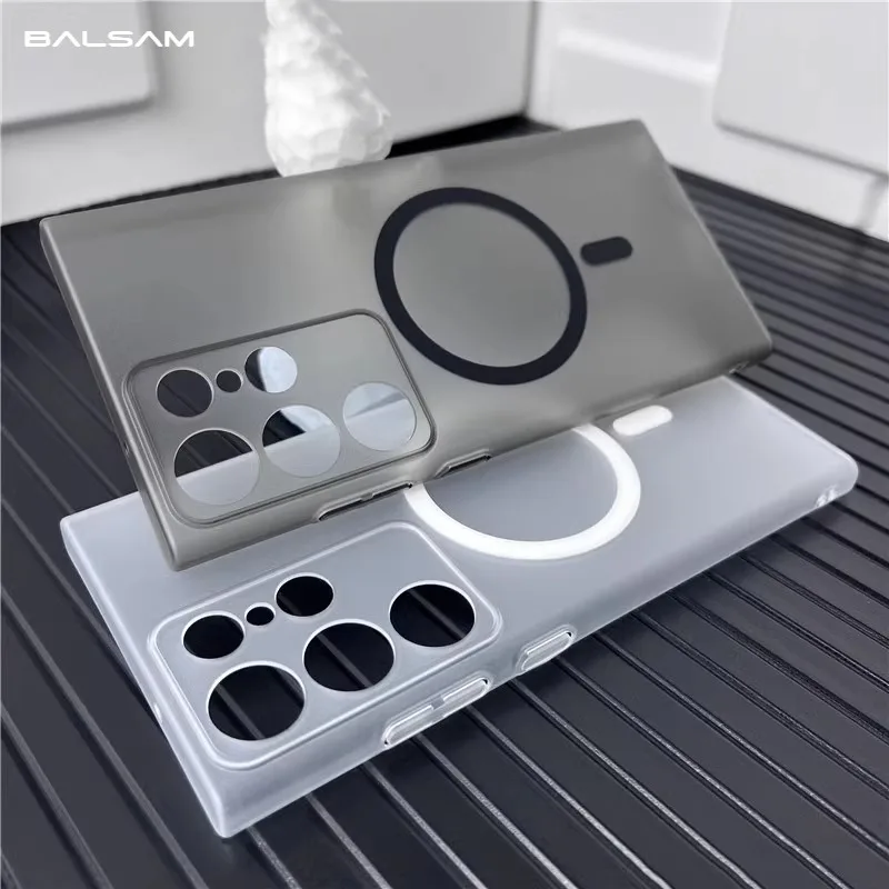 Ultra Thin Matte Clear Magnetic Wireless Charging Case - PC Hard Cover