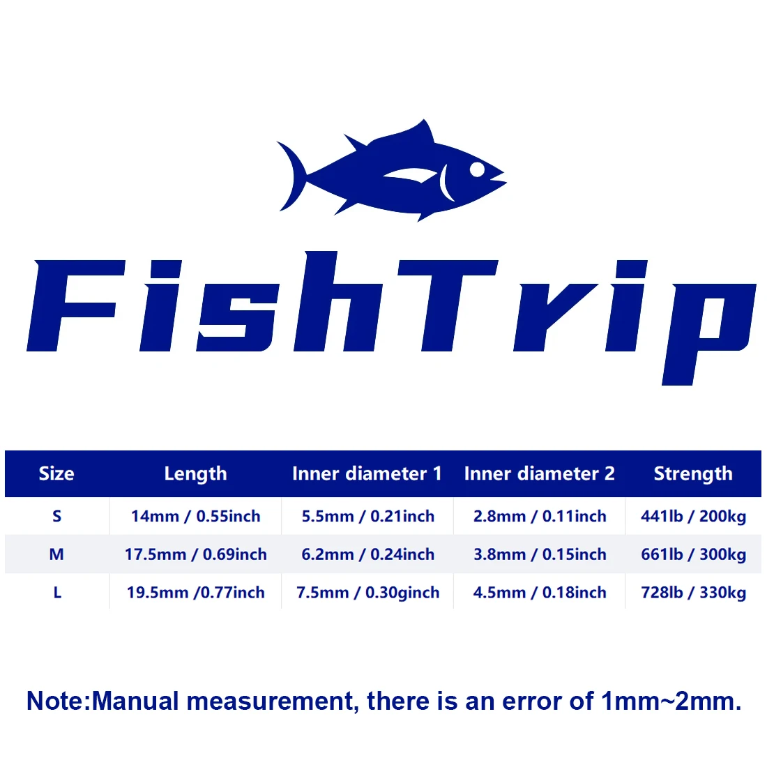 Anelli Solidi Figura 8 In Acciaio Inox Per Pesca - 25~100 Pezzi 14-19,5mm FishTrip