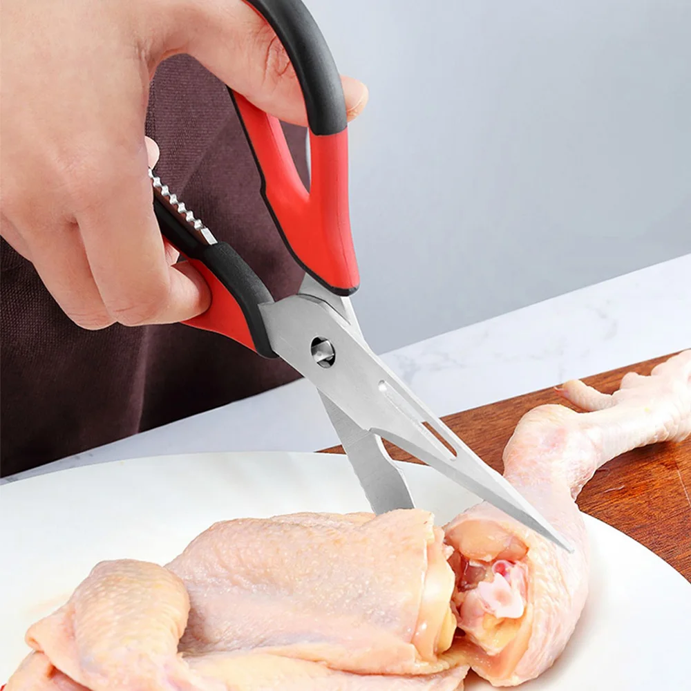 Multifunctional kitchen scissors magnetic suction bone shears automatic  rebound chicken bone scissors home kitchen food scissors - AliExpress