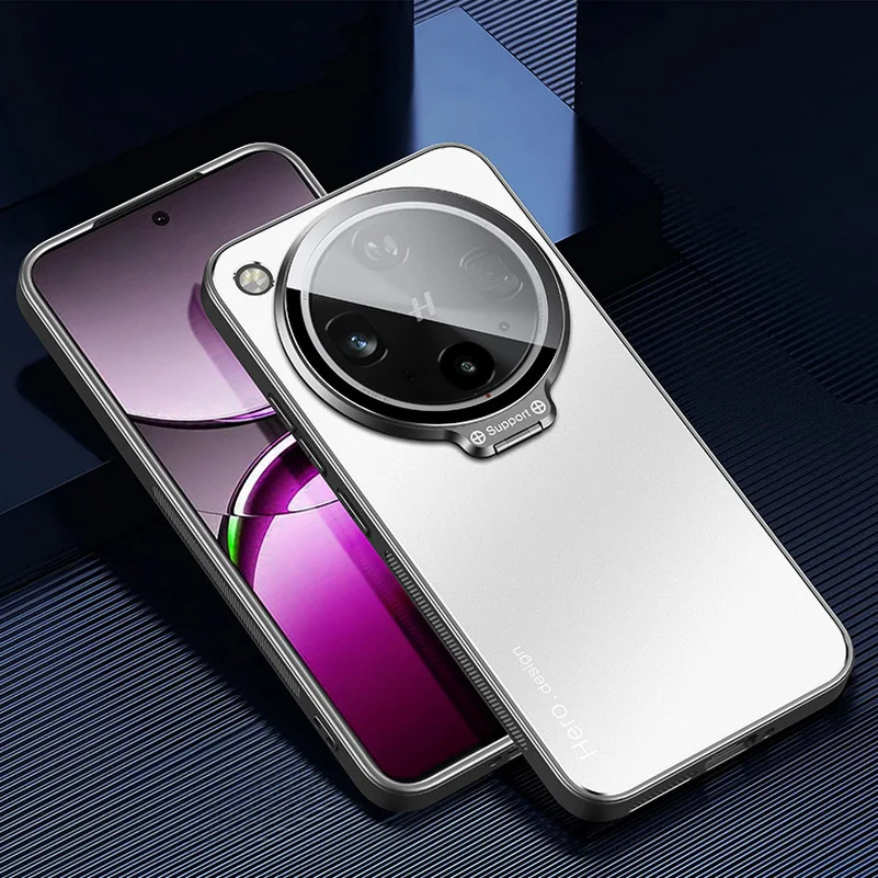 Durable Metal Back Plate with Camera Protective Bracket and Car Holder Cover