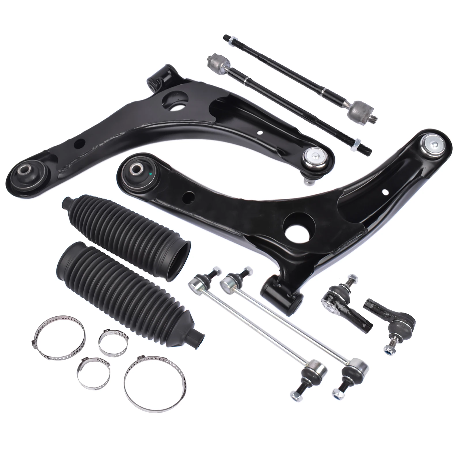 AP01 Front Lower Control Arms Sway Bars Tie Rods for Mitsubishi Lancer Outlander