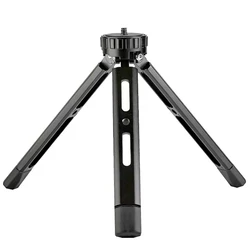 Compact Aluminum Desktop Tripod for Cameras and Projectors (Black)
