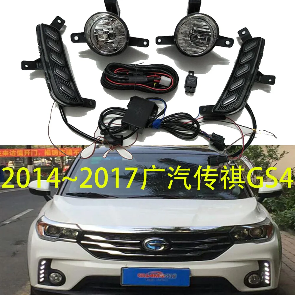 

1set 2014~2017year Car Bumper For Trumpchi GS4 Daytime Light Car Accessories LED DRL Headlight For Trumpchi GS4 Fog Light