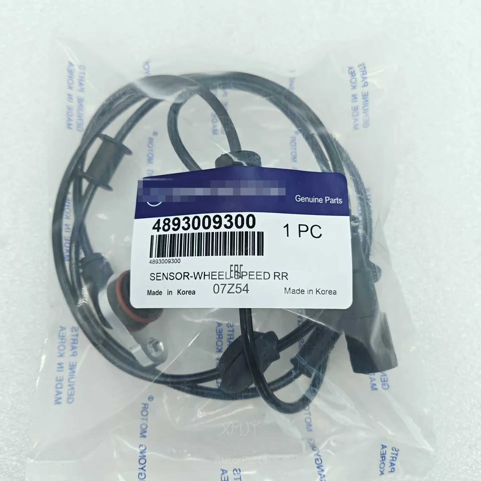Sensor-wheel speed RR For Ssangyong ACTYON KYRON REXTON 4893009300