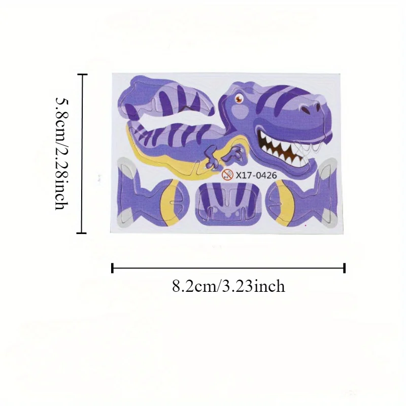 25Pcs 3D Dinosaur Paper Puzzle for Toddler Puzzle Toys, Perfect Gift for Birthdays, Classroom Rewards and Colorful Jar Surprises 3