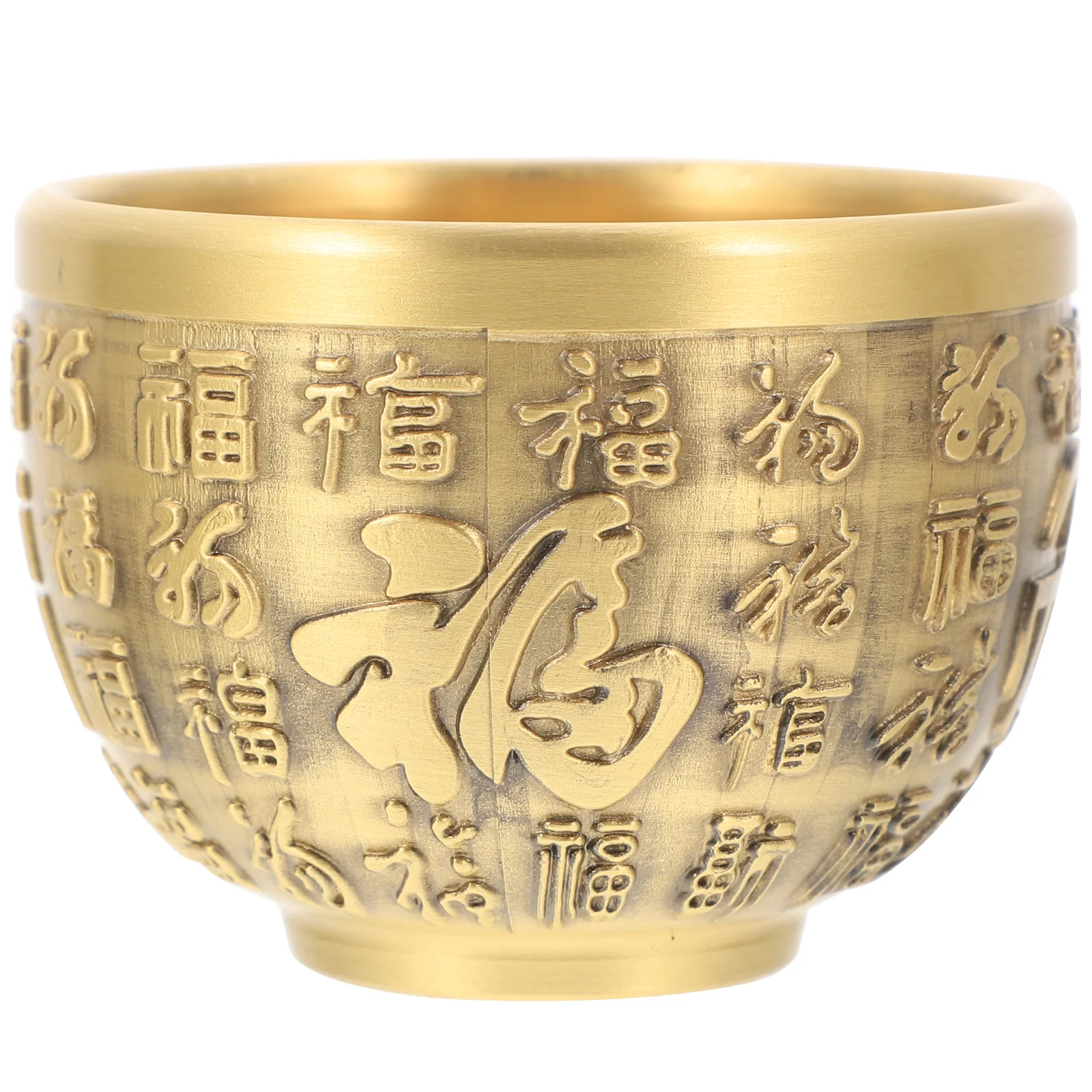 

Gold Brass Bowl Chinese Treasure Bowl Wealth Basin Money Bowl Tabletop Adornment