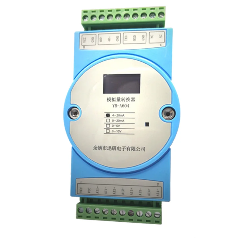 

4-20mA to RS485/232MODBUS-RTU 0-10V4 analog quantity acquisition module YB-A604