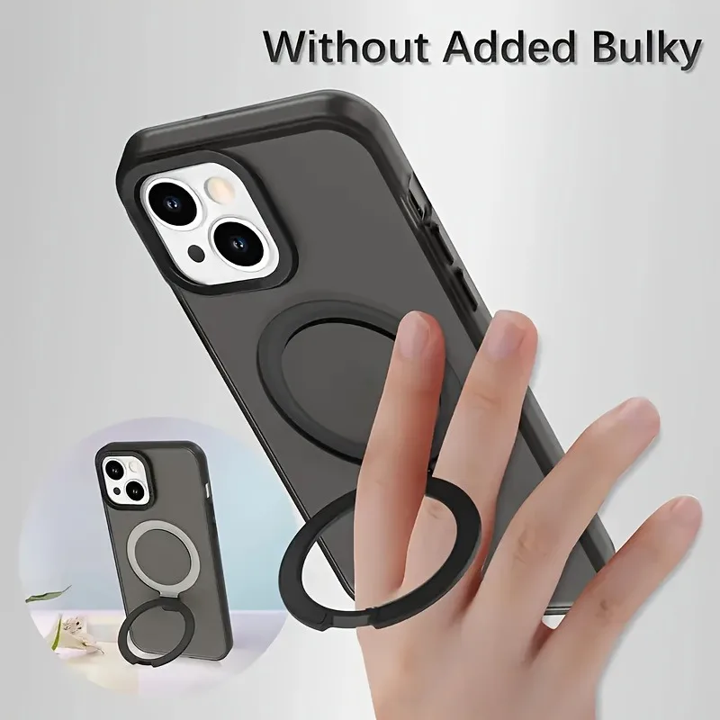 Luxury Magnetic Holder Armor Shockproof Wireless Charging Phone Case for thumbnail 8