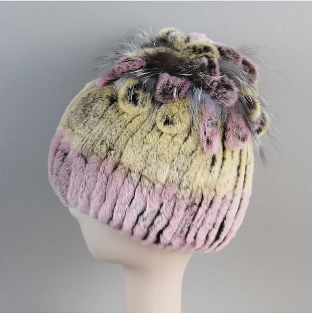 BONNET FEMME PETITE VISIÈRE TAILLE UNIQUE ÉLASTIQUE EN FOURRURE DE LAPIN  REX , Nos bonnets en fourrure pour femmes dépous