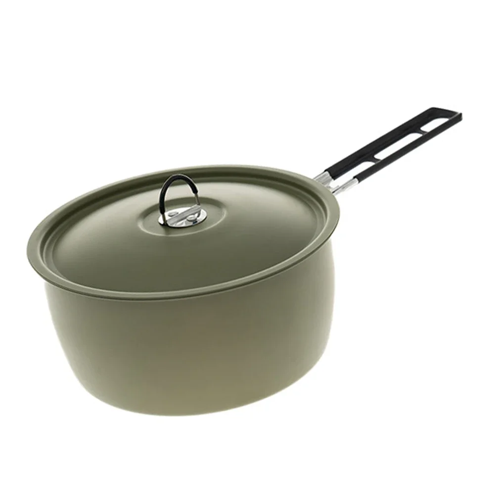 Portable Frying Pan Camping Lightweight Non-slip Foldable Handle Heating Pot With Lid Outdoor Picnic Cookware Frying Pan