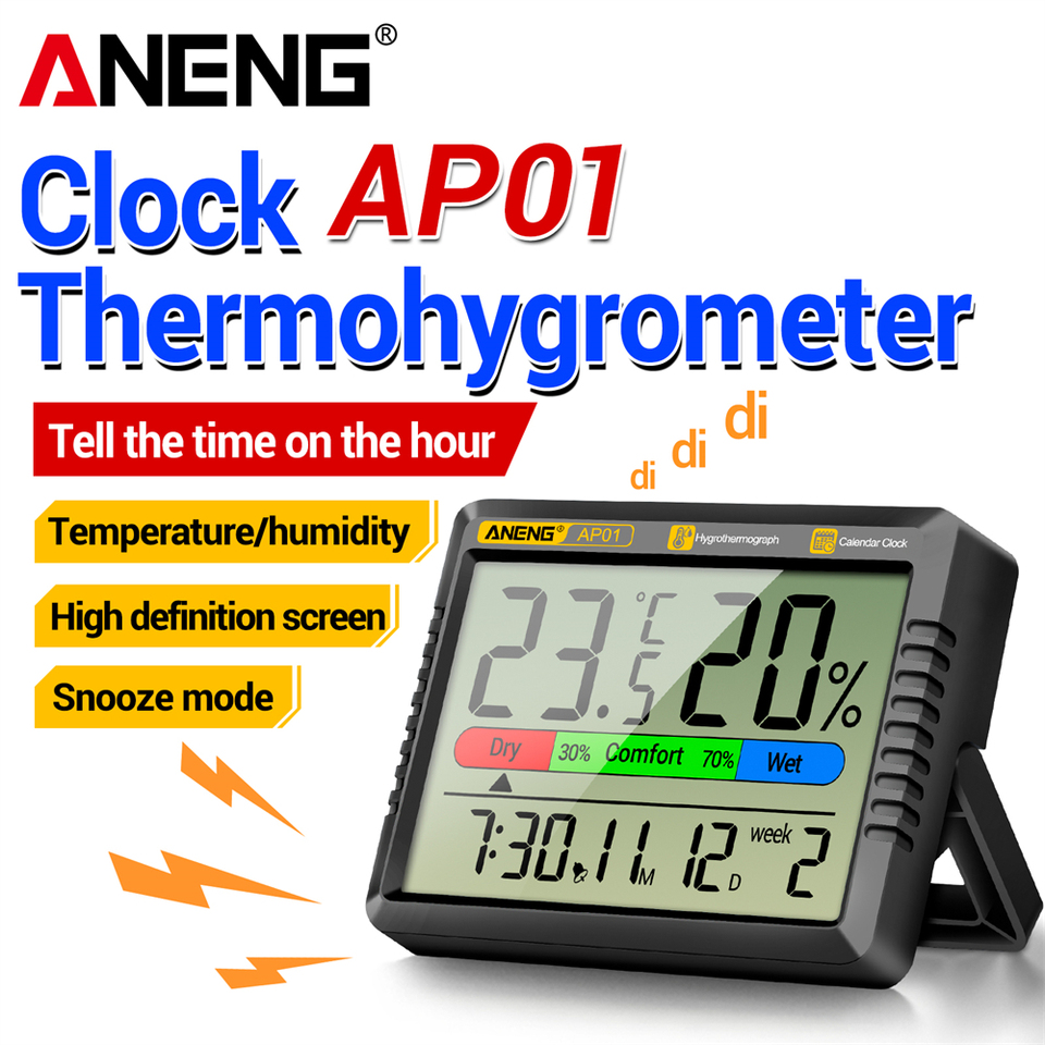 ANENG AP01 Moisture Meter Hygrometer Multiscene Temperature Measurement Humidity Precision Digital Air Thermometer Tester Tools