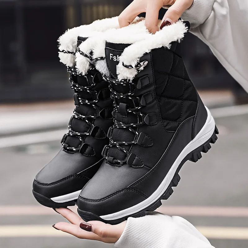 Women's Waterproof Winter Ankle Boots with Thick Fur and Non-Slip Sole 9 Sb7e7f6d232f54aa392f39a323ee0829dw Women's Waterproof Winter Ankle Boots with Thick Fur and Non-Slip Sole