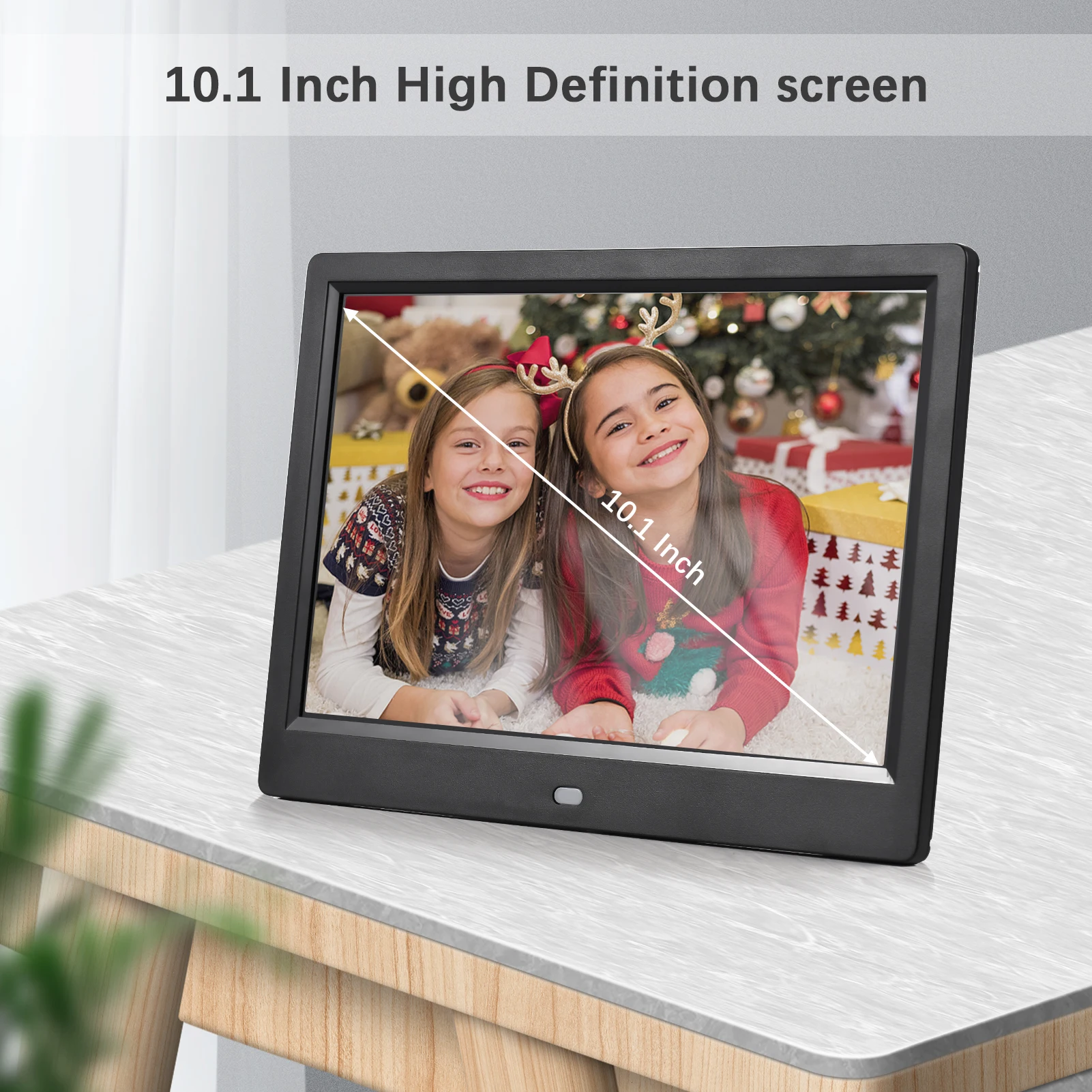 Andoer 10.1" Digital Photo Frame Desktop Electronic Album 1280*800 IPS Screen Support Photo/Video/Music/Clock/Calendar Function