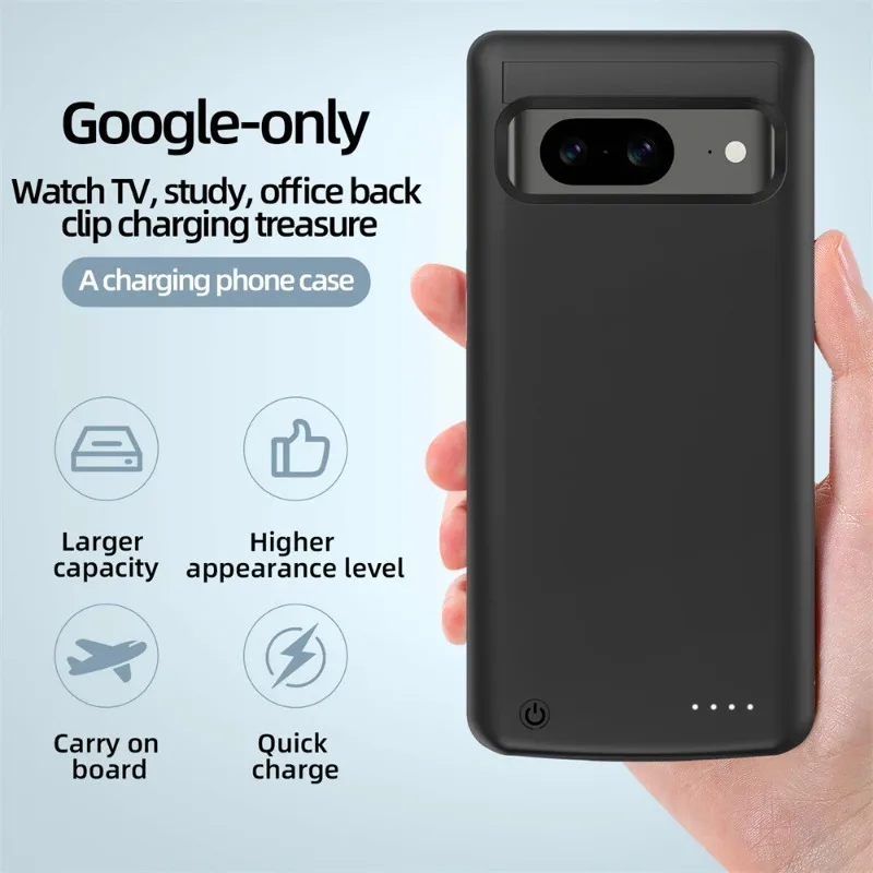 구글 픽셀 8 7 6 프로 배터리 케이스 신형 파워 케이스 대용량 10000mAh 외장 배터리 충전 케이스