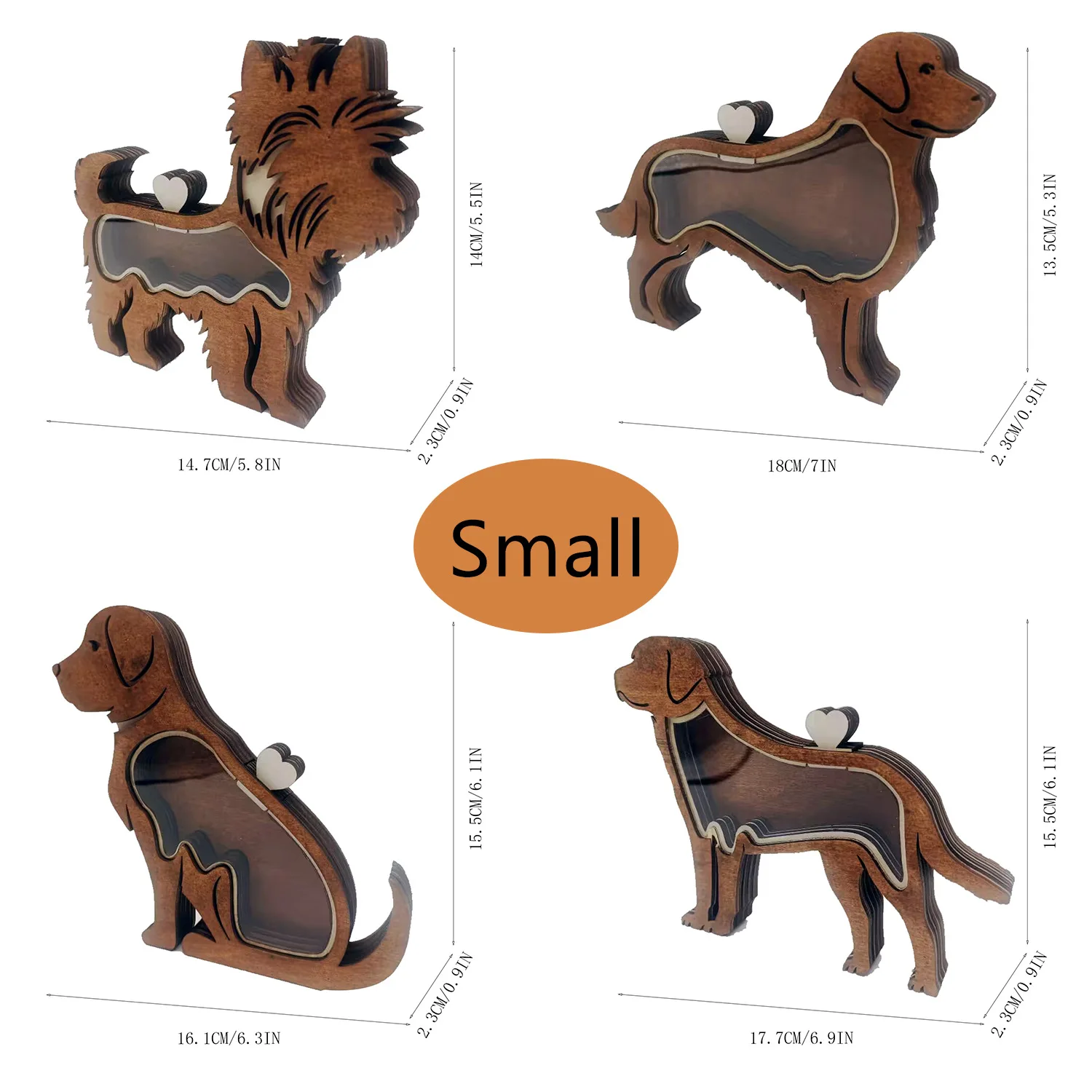 Personalisierte Haustier-Erinnerungsbox aus Holz für Hunde, Katzen und Pferde - Niedliche Haustierfell-Andenkenbox für Tierbesitzer - Neues Haustier-Geschenk – Detail 3
