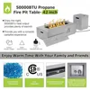 Outdoor Fire Pit Table Propane Gas Fire pits &Outdoor Fireplaces 42″ Rectangular Firepit Table, 50,000 BTU Fire Table 2
