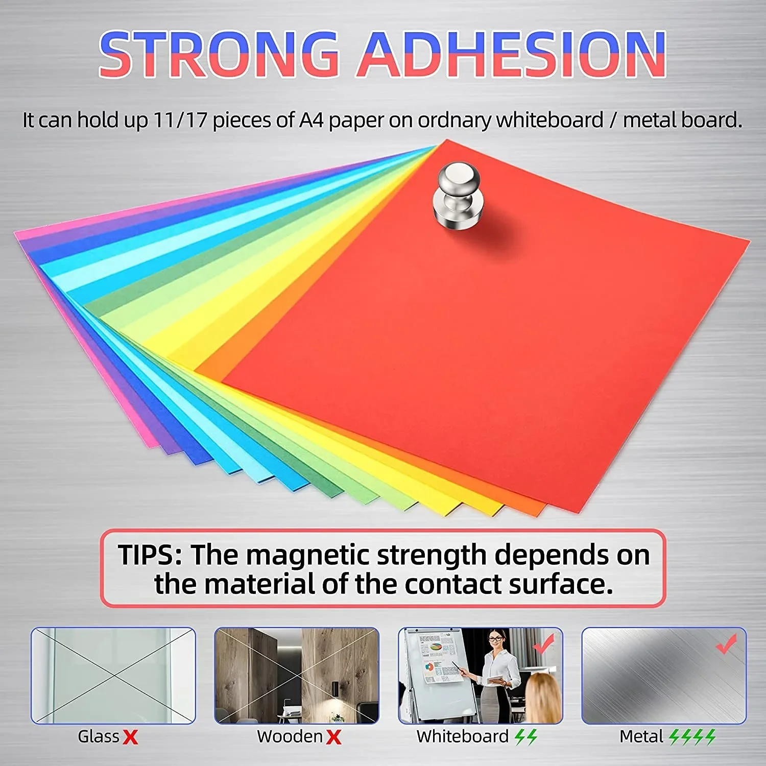 12 Pcs Super Strong Magnet Refrigerator Magnet Neodymium Magnetic Push Pins Magnetic Sucker for Whiteboard Kitchen