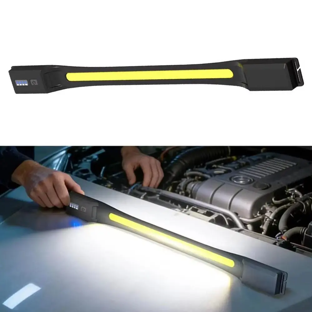 USB 충전식 LED COB 토치 자석이 있는 강력한 LED 휴대용 투광등 후크가 있는 COB 기술 4000mAh용 휴대용 랜턴