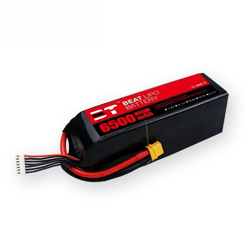 Batterie LiPo 6S 22.2V 6500mAh 65C XT60/T Plug pour Drone FPV