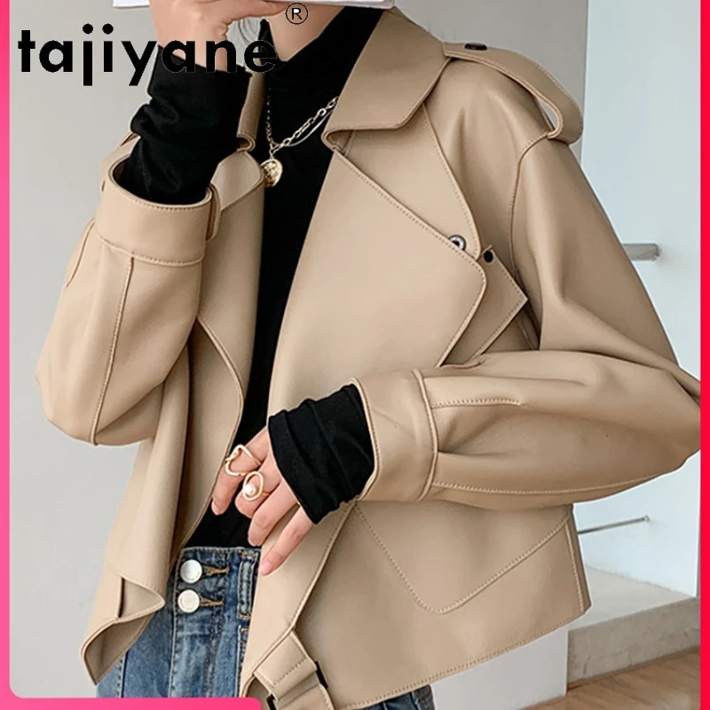 

Real Leather Jacket Women Spring Autumn New Fashion Women's Elegant Sheepskin Outfits Casual Loose Jacket Short Mujer Chaqueta