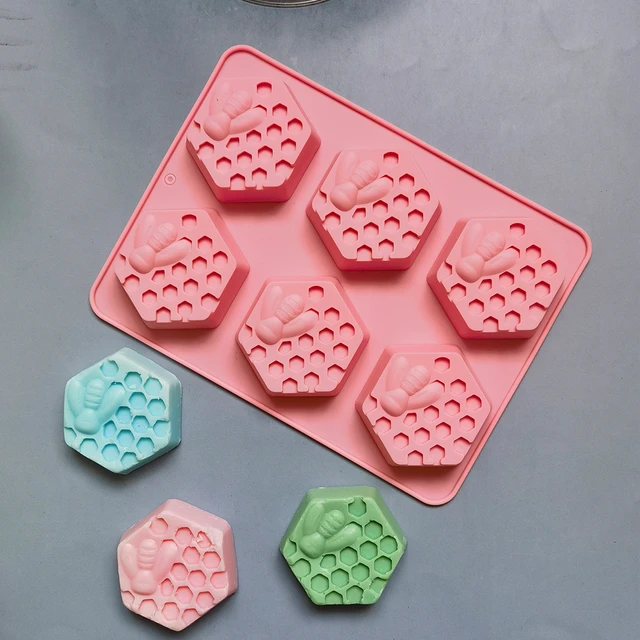 Bee Honeycomb Silicone Soap Mold DIY Soap Making Kit Handmade