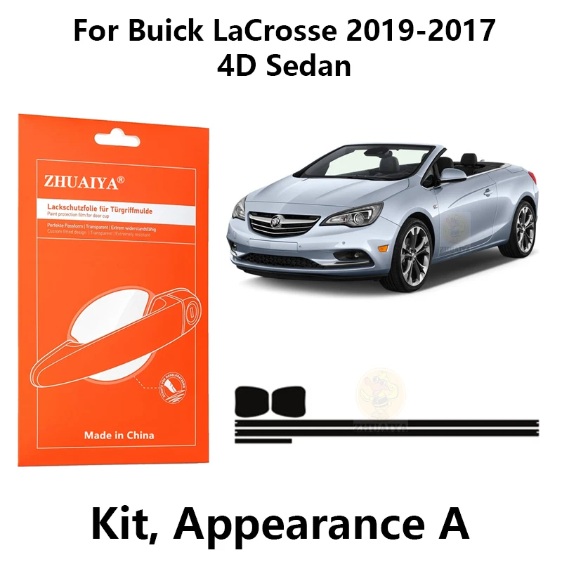 

Защитная пленка ZHUAIYA для красок дверной ручки, ТПУ PPF для Buick LaCrosse 2019-2017 2D седан, автомобильные аксессуары