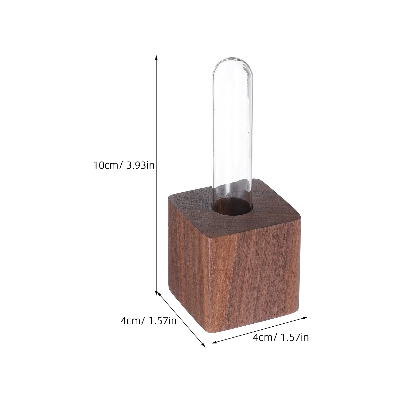 Magnetic Wooden Glass Test Tube Planter Refrigerator Magnet Flower Vase Wooden Glass Tube Planter Magnet for Home Decoration Off 2