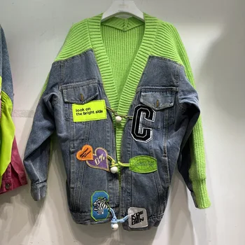 Knitted Denim Jumper Jacket 4