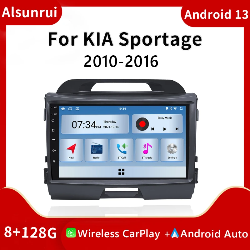 Wireless Carplay Android 13Carplay Per Kia Sportage 3 2010-2016 Android Radio Multimedia Player 2 Din Navigazione Gps