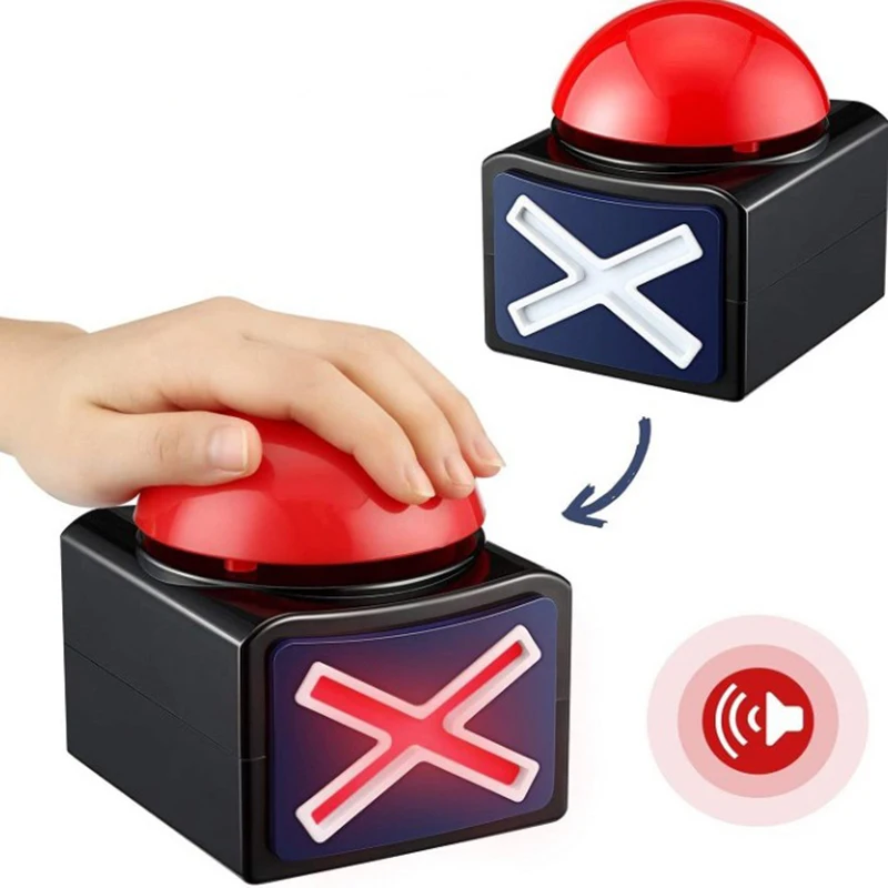 

Squeeze Sound Box Game Answer Buzzer Electronic Sounding Toy Show Sound Button Party Sounding(Without Battery)