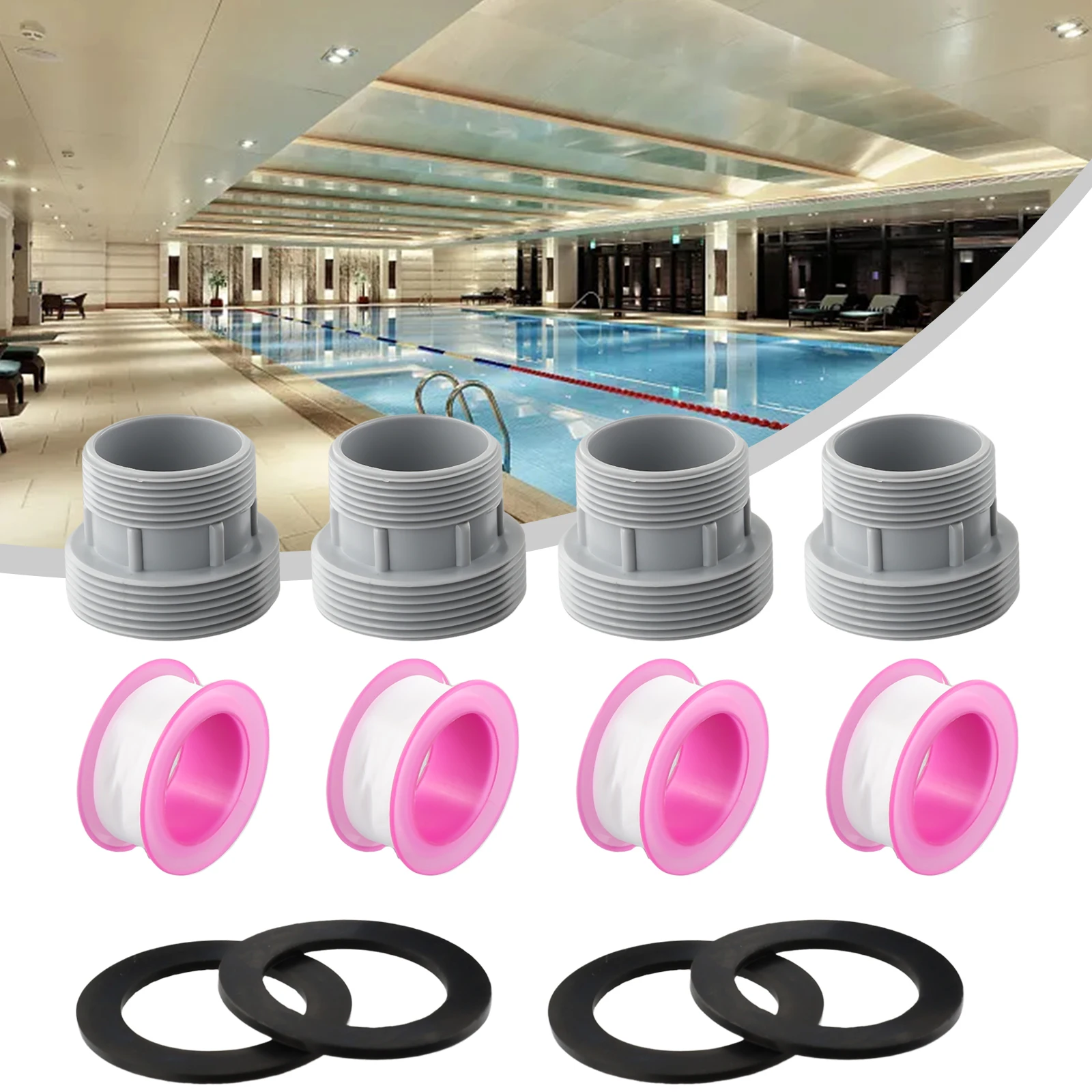 

40mm To 1 1/2" Filter Hose Conversion Kit - Above Ground Pool Adapter Connects Swimming Pool Hose Adapter Connection Nozzle