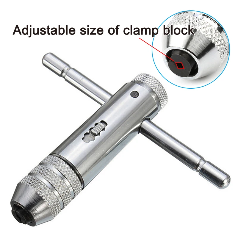 M3-M8 Adjustable Ratchet Hand Tap Wrench M5-M12 Extended Tapping Forward and Reverse Tapping Tool Accessories 3