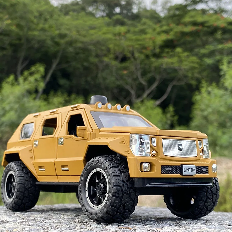 1:24 G.PATTON Car with acousto-optic Model Alloy Car Die Cast Toy Car Model Pull Back Children's Toy Collectibles A307 4