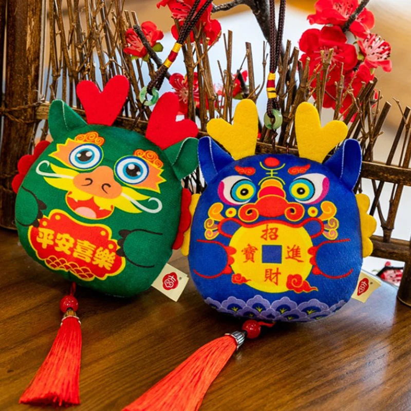 

10-сантиметровая китайская Кукла со знаком зодиака в виде дракона, тряпичная кукла, Детская кукла, подарок на день рождения, дракон