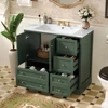 36inch Bathroom Vanity with Sink,  Solid Wood Freestanding Bathroom Vanities with 4 Storage Drawers and Shelf, Soft Closing Door 2