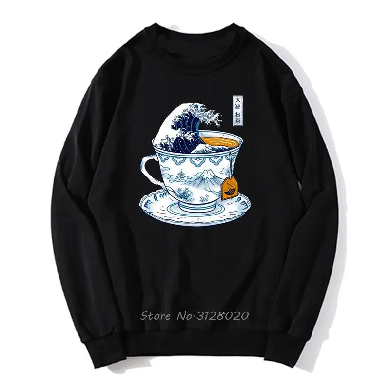 Der große Kanagawa Tee Japan Hoodie Männer Übergroßer Pullover Unisex Sweatshirt Harajuku Streetwear – Detail 2