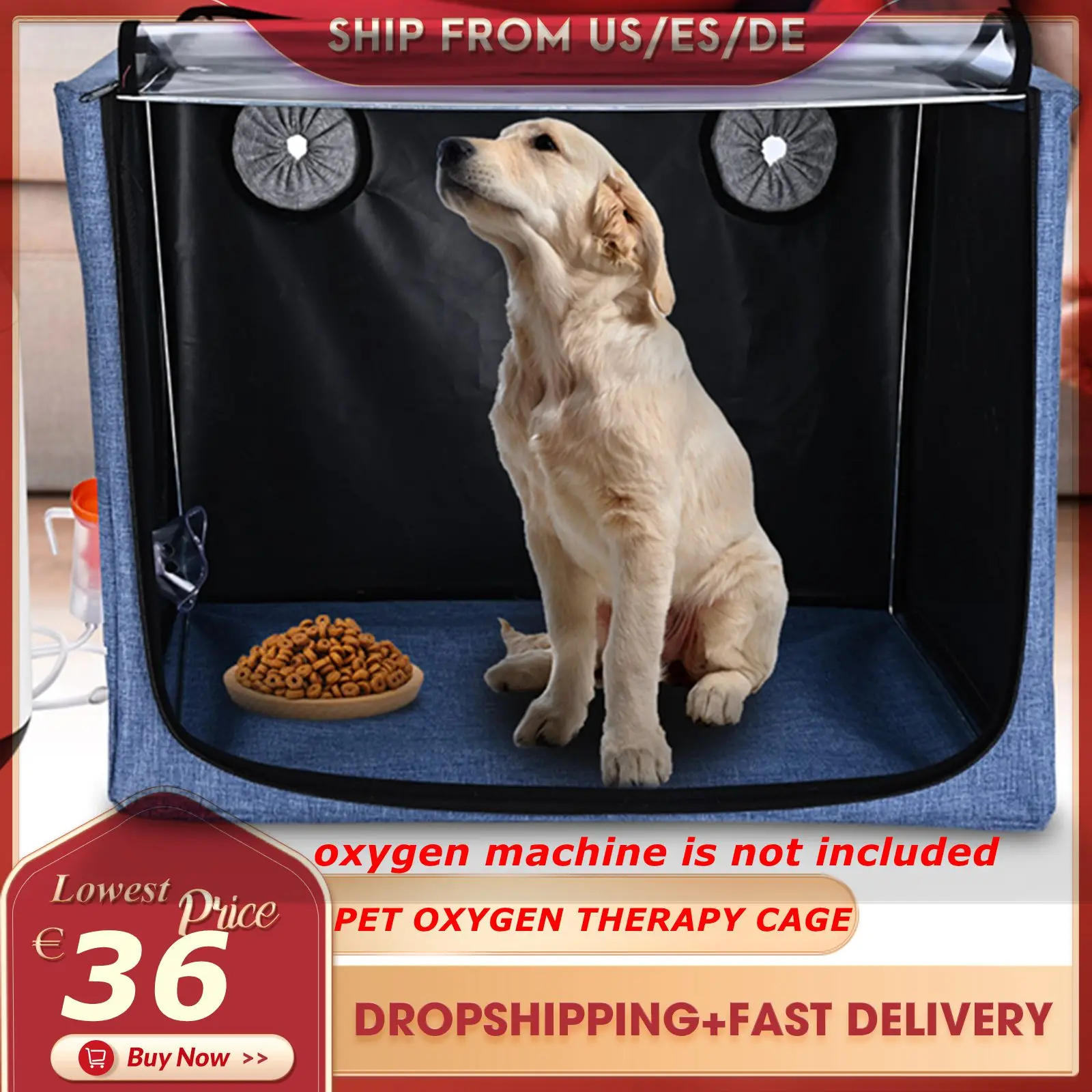 PetCatLitterBoxNestCatDogCageAtomizationBoxOxygenInhalation