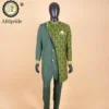 African Suits for Men Embroidery Print Blazer and Pants Set Business Dress Suit with Kerchief Party Wedding Evening A2316023 2