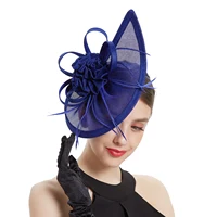 2023 New Tea Party Teardrop Sinamay Fascinator Kentucky Derby Hat Fascinator Pillbox Hat Headband for Cocktail 3