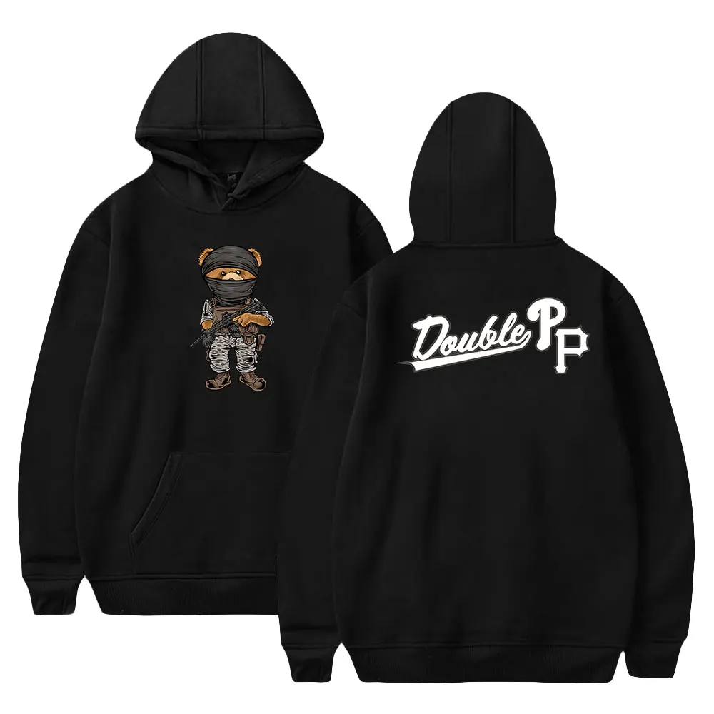 thumbnail image 1 of Sudadera con capucha Peso Pluma Sudadera con capucha con estampado de rapero, estilo hip hop, informal, estilo callejero, con estampado de osito de peluche, 1 of 4
