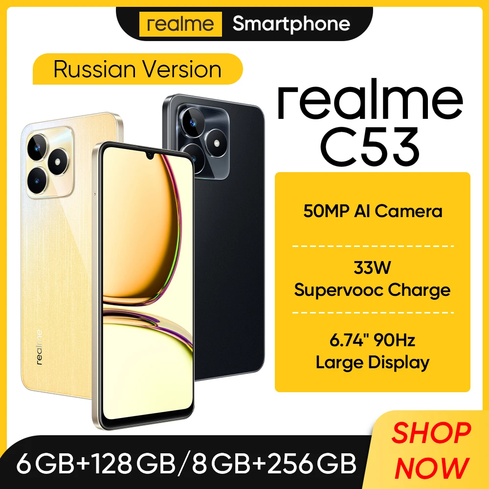 Realme-C53-33W-Carga-6-74-Display-90Hz-C-mera-50MP-AI-Chipset-Unisoc ...