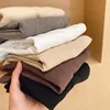 Baby Warm Top Boys and Girls Made Velvet Inner Solid Color Bottom Children's Autumn/Winter Half High Collar Long Sleeve T-shirt 4