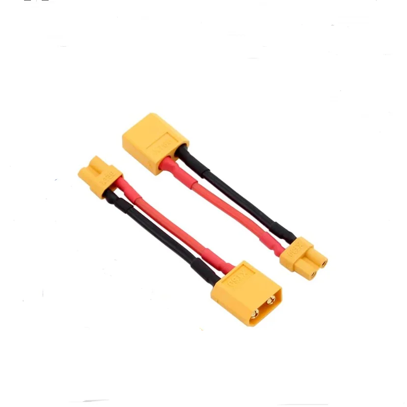 2 Stück XT60 Stecker-Buchse auf Deans Mini Tamiya XT30 EC3 MPX Tamiya Stecker-Buchse Adapter mit 14AWG 4cm Kabel für RC-Akkus – Detail 13