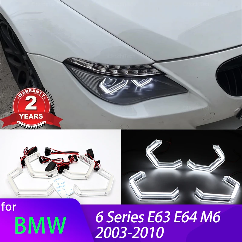 M4 Iconic Style Led Crystal Angel Eye Kit Luce Diurna Per Bmw Serie 6 E63 E64 630Ci 630I 645Ci 650I M6 2003-2010