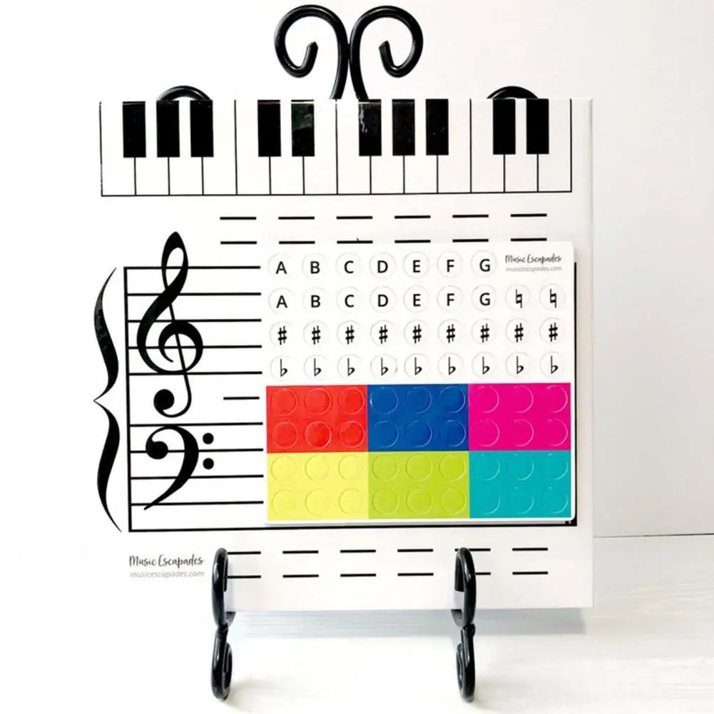 1 Set utile lavagna musicale adesivi per Note attraenti lavagna magnetica tavola didattica magnetica per giocattoli musicali - immagine 3