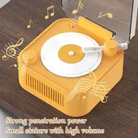 Retro Turntable Wireless Bluetooth-compatible Speaker Mini Portable Player Gift Card Desktop Record Ornaments Turntable Speaker 2