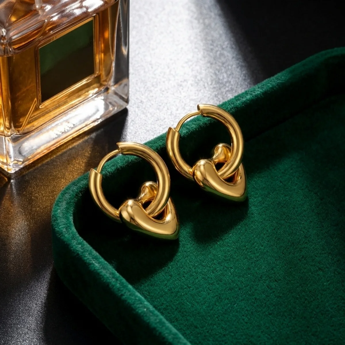 Minimalistische Edelstahl-Ohrringe mit Imitationsperlen und Quasten für Damen und Herren, Herz, unregelmäßige geometrische Ohrringe, eleganter Schmuck – Detail 24