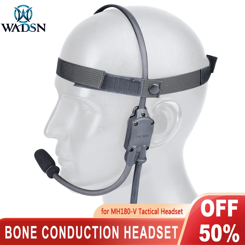 WADSNMilitaryTacticalBoneConductionEarphoneWithMicrophoneSignal